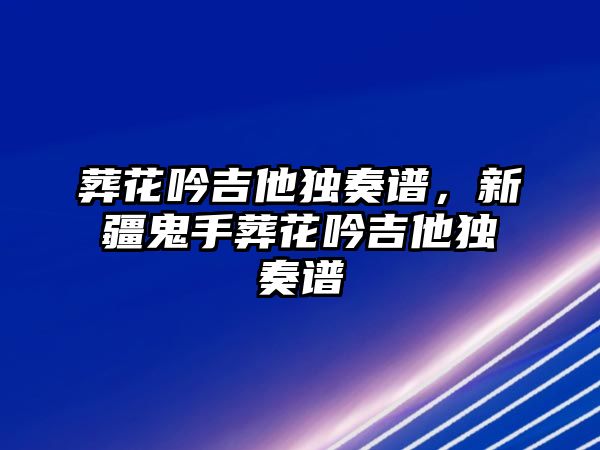 葬花吟吉他獨奏譜，新疆鬼手葬花吟吉他獨奏譜