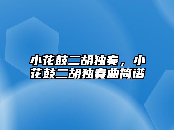 小花鼓二胡獨奏，小花鼓二胡獨奏曲簡譜