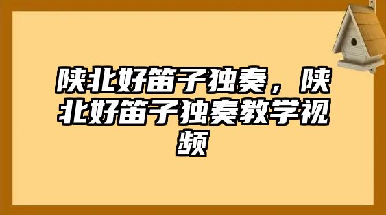 陜北好笛子獨(dú)奏，陜北好笛子獨(dú)奏教學(xué)視頻