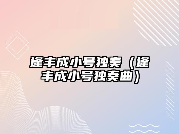 逄豐成小號獨奏（逄豐成小號獨奏曲）