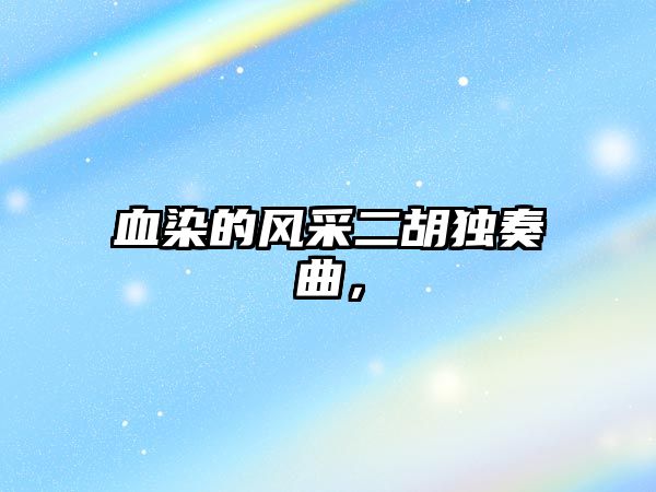 血染的風采二胡獨奏曲，