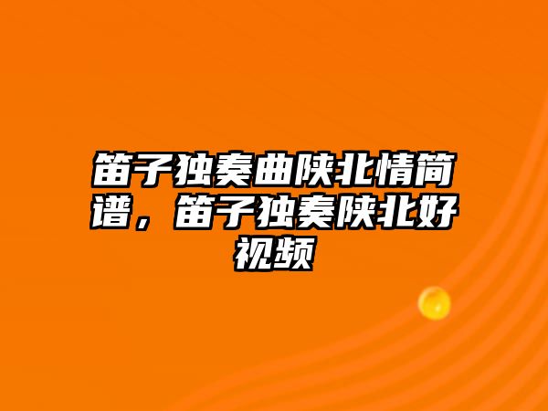 笛子獨奏曲陜北情簡譜，笛子獨奏陜北好視頻