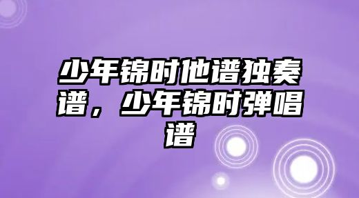 少年錦時他譜獨奏譜，少年錦時彈唱譜