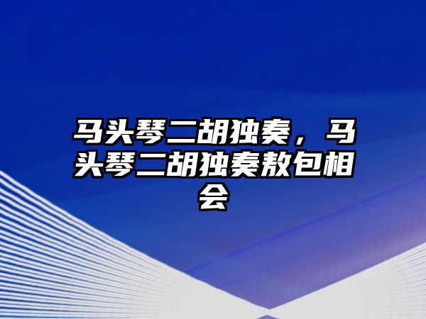 馬頭琴二胡獨奏，馬頭琴二胡獨奏敖包相會