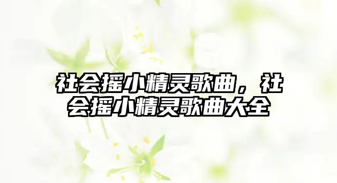 社會(huì)搖小精靈歌曲，社會(huì)搖小精靈歌曲大全